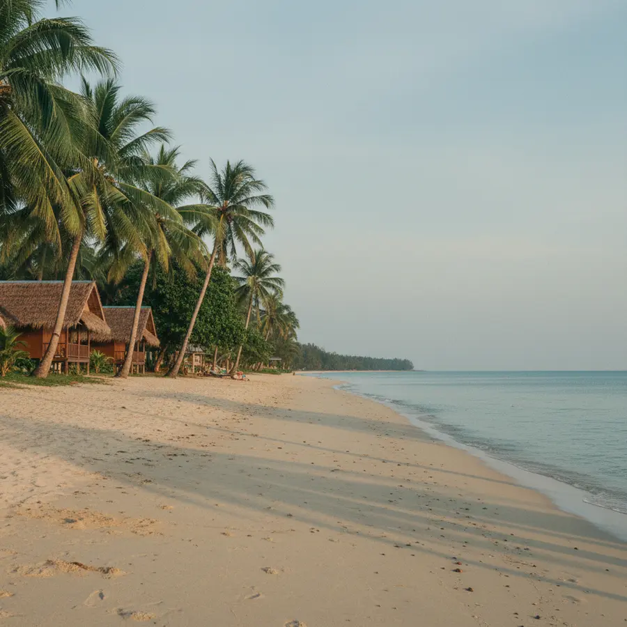 Koh Samet: Ein ehrlicher Blick auf die Insel jenseits der Hauptstrände - Photo Leerer, ruhiger Strand auf Koh Samet, jenseits der Hauptstrände, im Morgenlicht