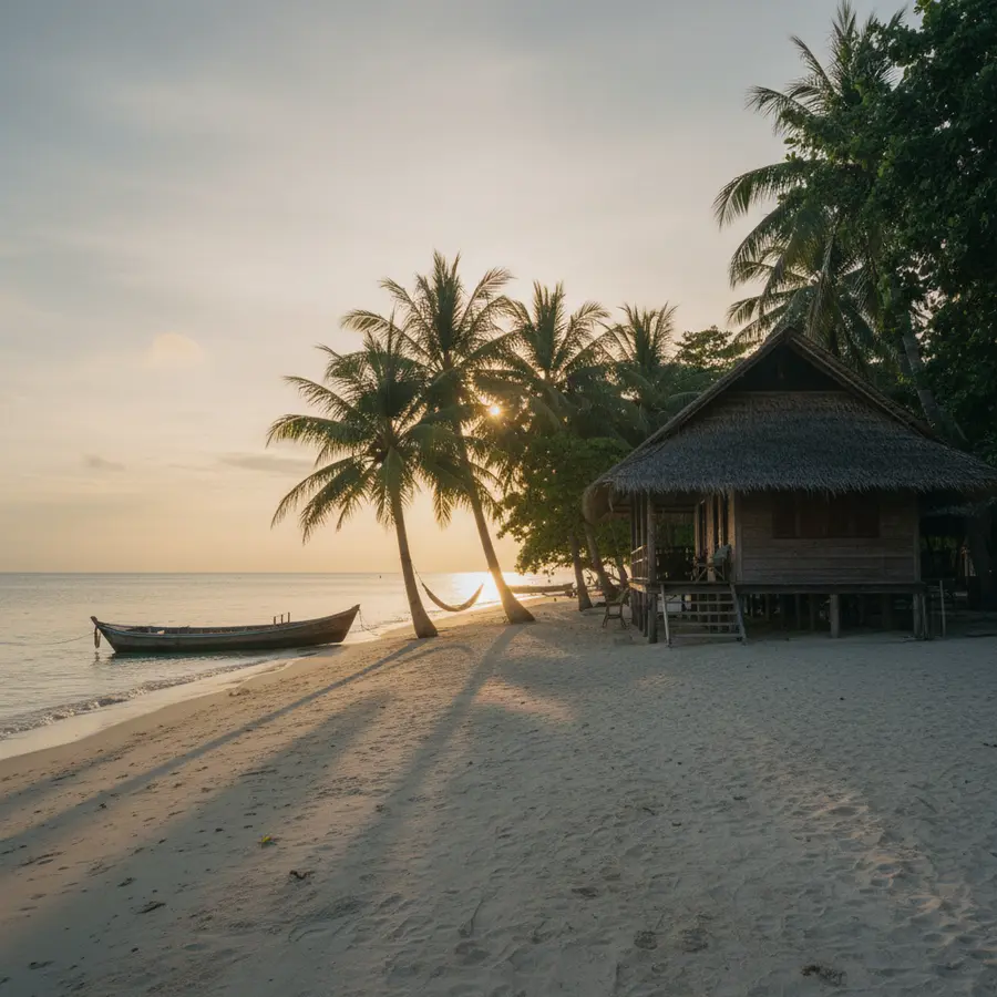 Kleines Gästehaus am tropischen Strand auf Koh Yao Yai oder Koh Yao Noi