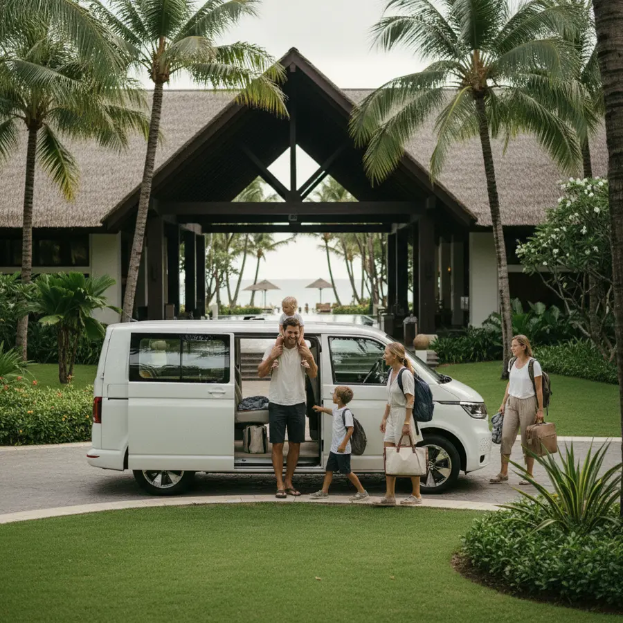 Meine 5 Tage im Santhiya Koh Yao Yai Resort & Spa: Was mich wirklich überrascht hat - Photo Meine 5 Tage im Santhiya Koh Yao Yai Resort & Spa: Familie steigt aus Elektrobulli