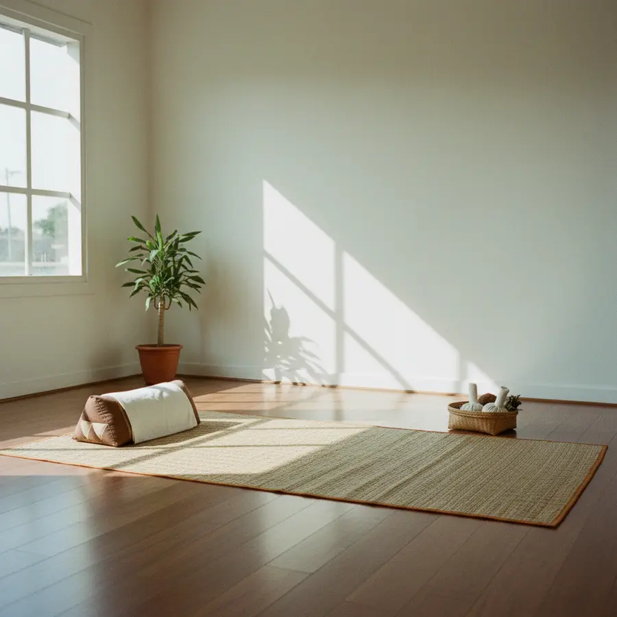 Warum Thai Massage anders ist: Ein persönlicher Erfahrungsbericht - Photo Erfahrungen mit Thai Massage in hellem Raum, entspannte Atmosphäre, persönlicher Bericht